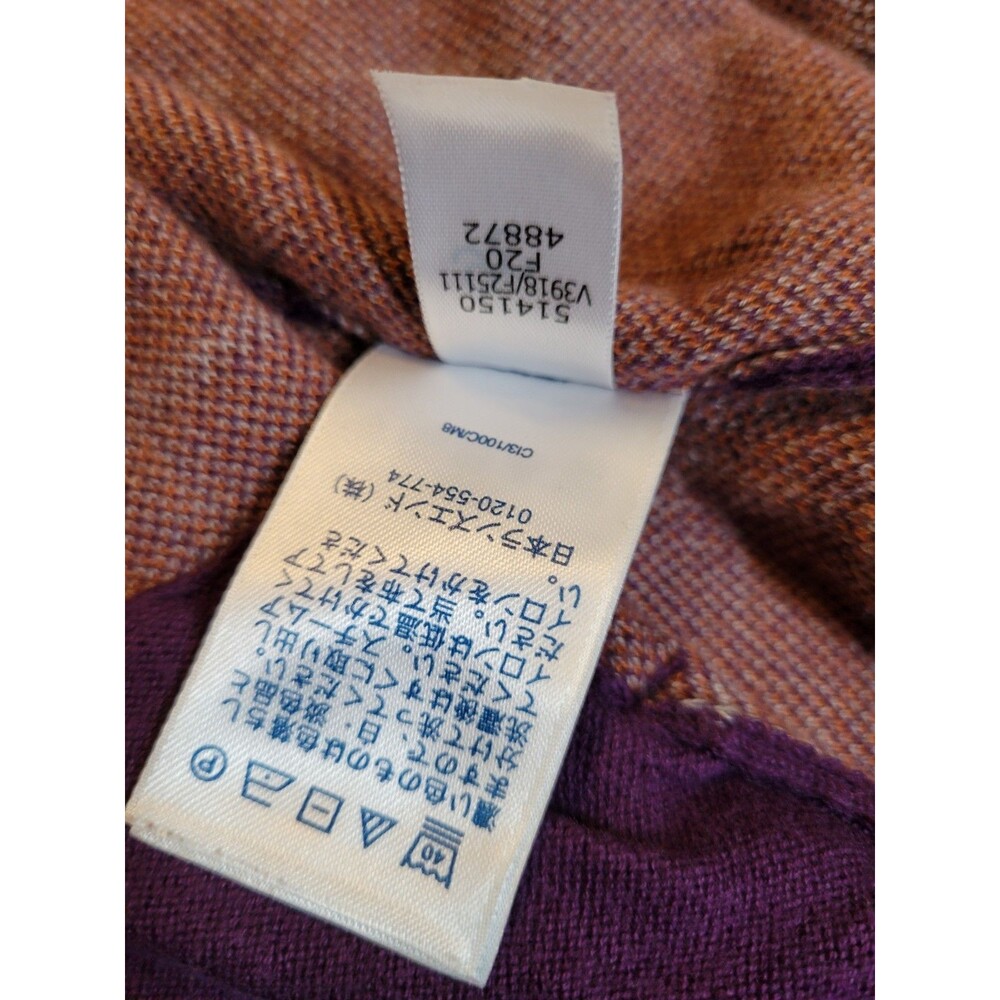 Lands' End Plus Size 2X 20W 22W Purple Burgundy Plaid 100% Cotton Open Front - Picture 7 of 11